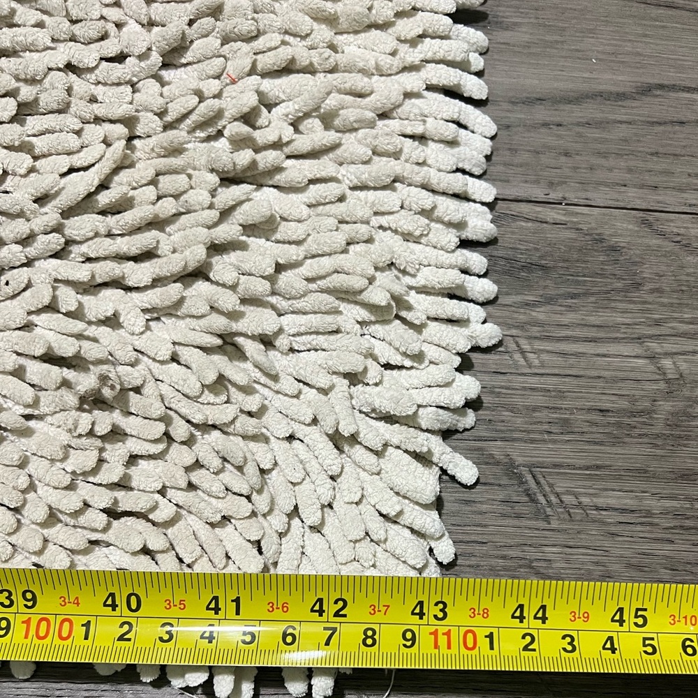 White Grey Large Fluffy Rug - Picture 3 of 4